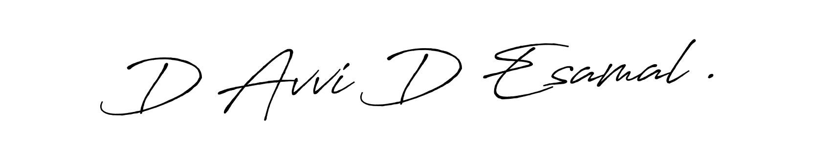 How to make D Avvi D Esamal . name signature. Use Antro_Vectra_Bolder style for creating short signs online. This is the latest handwritten sign. D Avvi D Esamal . signature style 7 images and pictures png