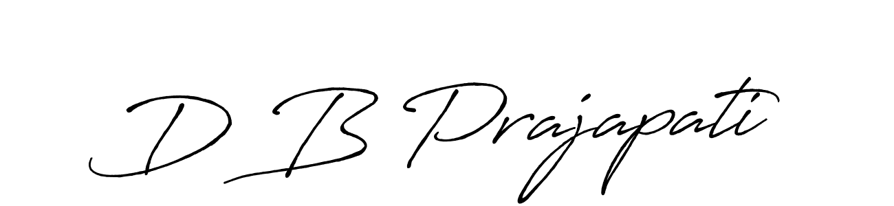 How to make D B Prajapati name signature. Use Antro_Vectra_Bolder style for creating short signs online. This is the latest handwritten sign. D B Prajapati signature style 7 images and pictures png