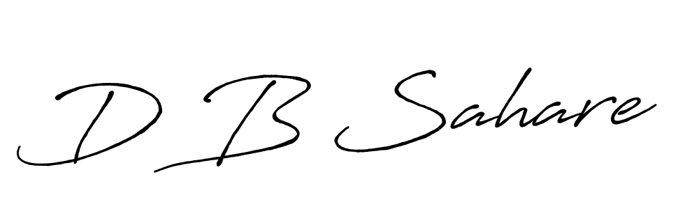You should practise on your own different ways (Antro_Vectra_Bolder) to write your name (D B Sahare) in signature. don't let someone else do it for you. D B Sahare signature style 7 images and pictures png