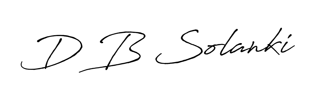 Make a beautiful signature design for name D B Solanki. With this signature (Antro_Vectra_Bolder) style, you can create a handwritten signature for free. D B Solanki signature style 7 images and pictures png