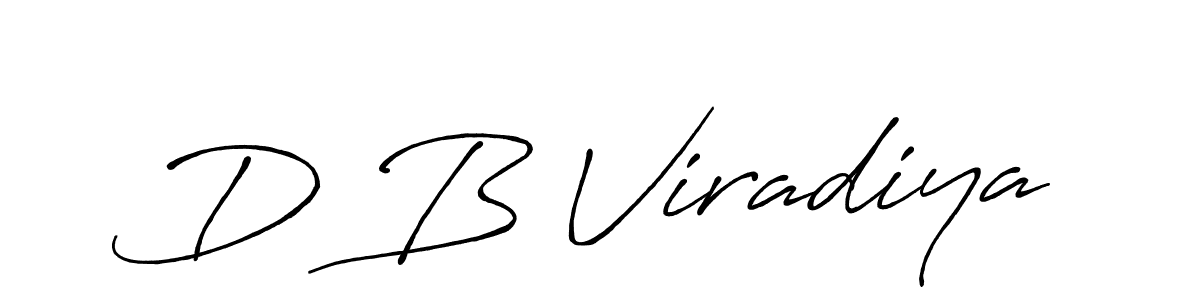 Design your own signature with our free online signature maker. With this signature software, you can create a handwritten (Antro_Vectra_Bolder) signature for name D B Viradiya. D B Viradiya signature style 7 images and pictures png