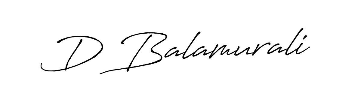 Make a beautiful signature design for name D Balamurali. With this signature (Antro_Vectra_Bolder) style, you can create a handwritten signature for free. D Balamurali signature style 7 images and pictures png