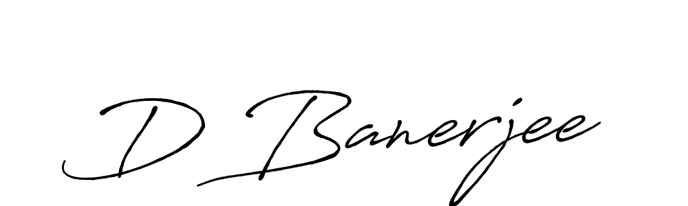 How to make D Banerjee name signature. Use Antro_Vectra_Bolder style for creating short signs online. This is the latest handwritten sign. D Banerjee signature style 7 images and pictures png