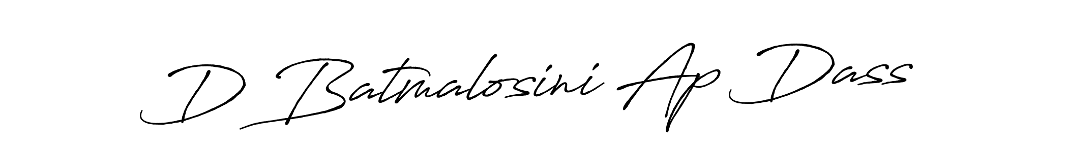 Antro_Vectra_Bolder is a professional signature style that is perfect for those who want to add a touch of class to their signature. It is also a great choice for those who want to make their signature more unique. Get D Batmalosini Ap Dass name to fancy signature for free. D Batmalosini Ap Dass signature style 7 images and pictures png