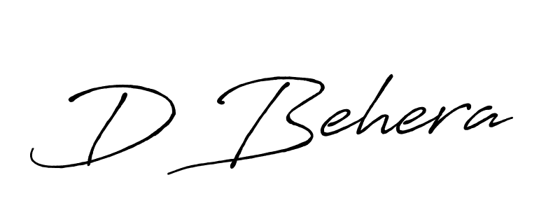 Also we have D Behera name is the best signature style. Create professional handwritten signature collection using Antro_Vectra_Bolder autograph style. D Behera signature style 7 images and pictures png