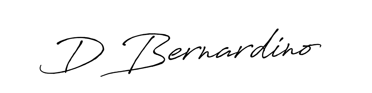 Design your own signature with our free online signature maker. With this signature software, you can create a handwritten (Antro_Vectra_Bolder) signature for name D Bernardino. D Bernardino signature style 7 images and pictures png