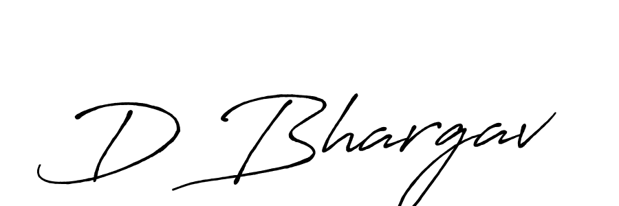 How to make D Bhargav name signature. Use Antro_Vectra_Bolder style for creating short signs online. This is the latest handwritten sign. D Bhargav signature style 7 images and pictures png