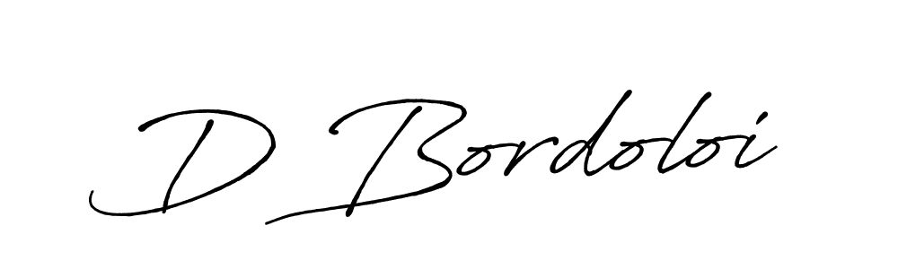 Create a beautiful signature design for name D Bordoloi. With this signature (Antro_Vectra_Bolder) fonts, you can make a handwritten signature for free. D Bordoloi signature style 7 images and pictures png