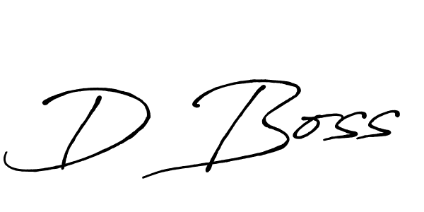 D Boss stylish signature style. Best Handwritten Sign (Antro_Vectra_Bolder) for my name. Handwritten Signature Collection Ideas for my name D Boss. D Boss signature style 7 images and pictures png