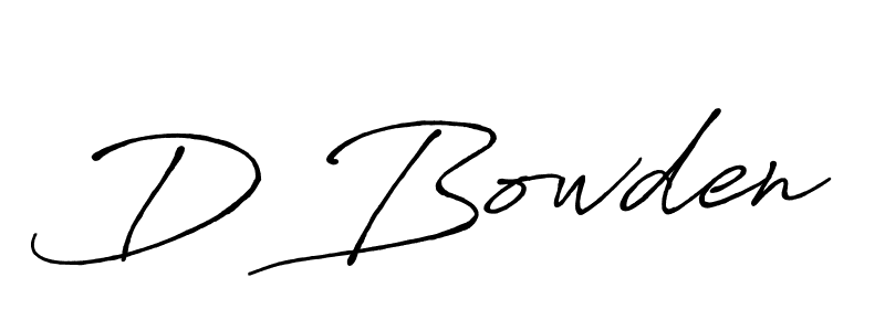 The best way (Antro_Vectra_Bolder) to make a short signature is to pick only two or three words in your name. The name D Bowden include a total of six letters. For converting this name. D Bowden signature style 7 images and pictures png