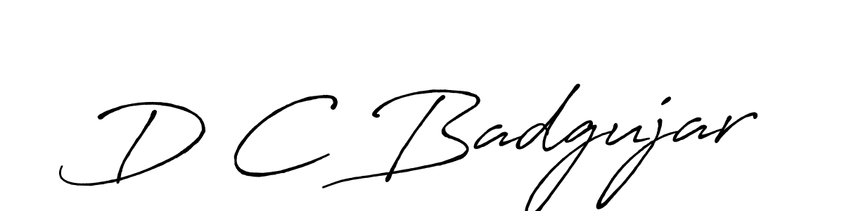 Design your own signature with our free online signature maker. With this signature software, you can create a handwritten (Antro_Vectra_Bolder) signature for name D C Badgujar. D C Badgujar signature style 7 images and pictures png