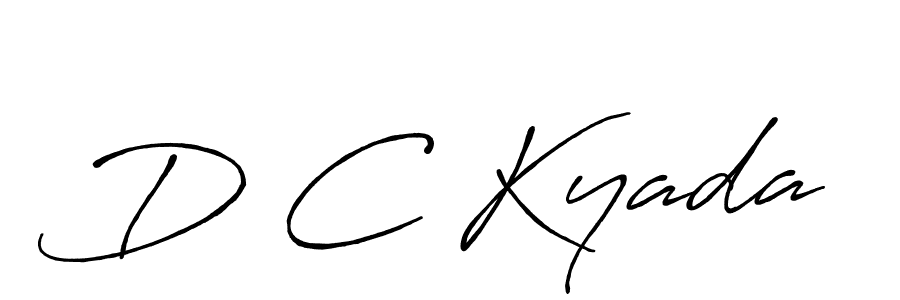 Use a signature maker to create a handwritten signature online. With this signature software, you can design (Antro_Vectra_Bolder) your own signature for name D C Kyada. D C Kyada signature style 7 images and pictures png