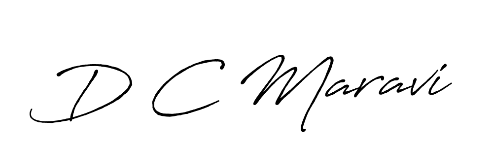 How to make D C Maravi name signature. Use Antro_Vectra_Bolder style for creating short signs online. This is the latest handwritten sign. D C Maravi signature style 7 images and pictures png