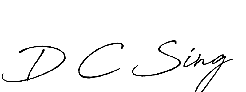 How to make D C Sing signature? Antro_Vectra_Bolder is a professional autograph style. Create handwritten signature for D C Sing name. D C Sing signature style 7 images and pictures png