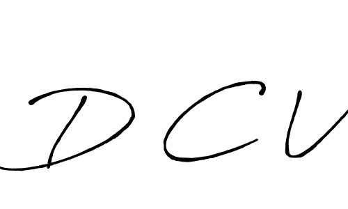 D C V stylish signature style. Best Handwritten Sign (Antro_Vectra_Bolder) for my name. Handwritten Signature Collection Ideas for my name D C V. D C V signature style 7 images and pictures png