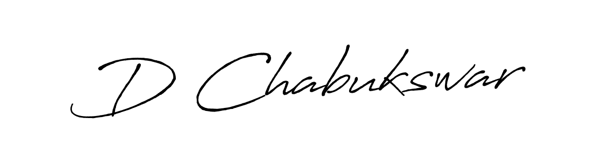Use a signature maker to create a handwritten signature online. With this signature software, you can design (Antro_Vectra_Bolder) your own signature for name D Chabukswar. D Chabukswar signature style 7 images and pictures png