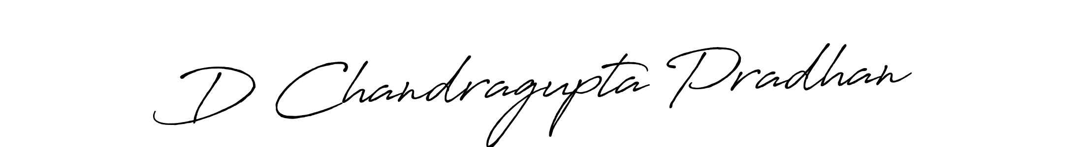 Create a beautiful signature design for name D Chandragupta Pradhan. With this signature (Antro_Vectra_Bolder) fonts, you can make a handwritten signature for free. D Chandragupta Pradhan signature style 7 images and pictures png
