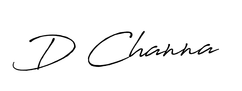 Design your own signature with our free online signature maker. With this signature software, you can create a handwritten (Antro_Vectra_Bolder) signature for name D Channa. D Channa signature style 7 images and pictures png