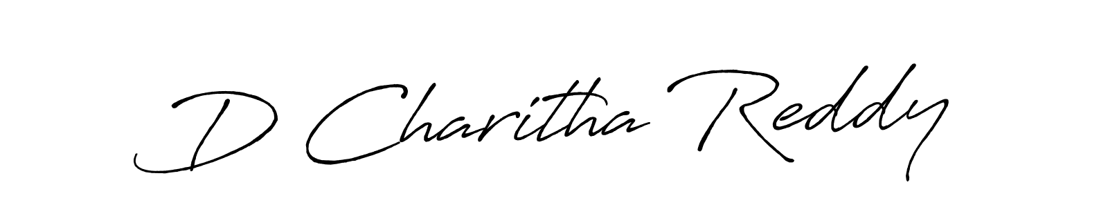 Use a signature maker to create a handwritten signature online. With this signature software, you can design (Antro_Vectra_Bolder) your own signature for name D Charitha Reddy. D Charitha Reddy signature style 7 images and pictures png