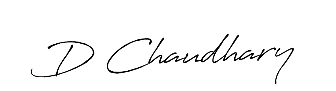 Make a beautiful signature design for name D Chaudhary. With this signature (Antro_Vectra_Bolder) style, you can create a handwritten signature for free. D Chaudhary signature style 7 images and pictures png