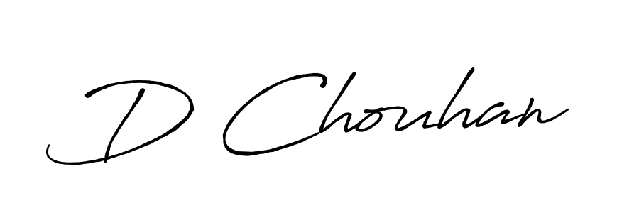 Use a signature maker to create a handwritten signature online. With this signature software, you can design (Antro_Vectra_Bolder) your own signature for name D Chouhan. D Chouhan signature style 7 images and pictures png