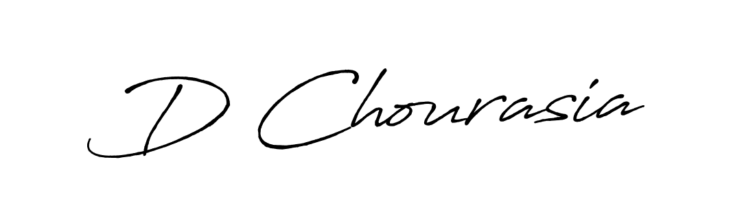 Design your own signature with our free online signature maker. With this signature software, you can create a handwritten (Antro_Vectra_Bolder) signature for name D Chourasia. D Chourasia signature style 7 images and pictures png