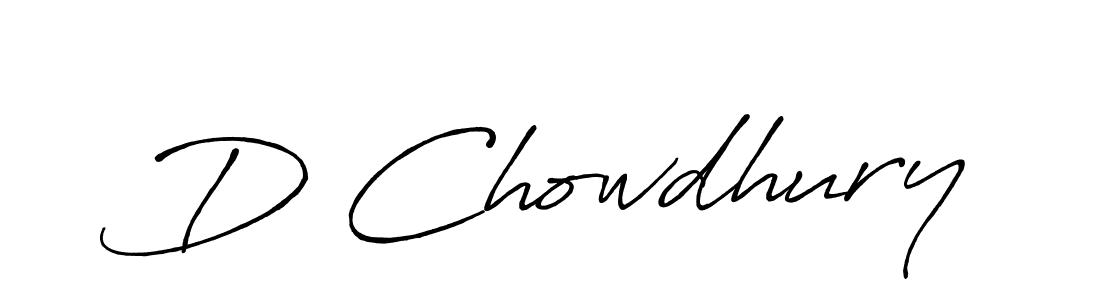 How to make D Chowdhury signature? Antro_Vectra_Bolder is a professional autograph style. Create handwritten signature for D Chowdhury name. D Chowdhury signature style 7 images and pictures png