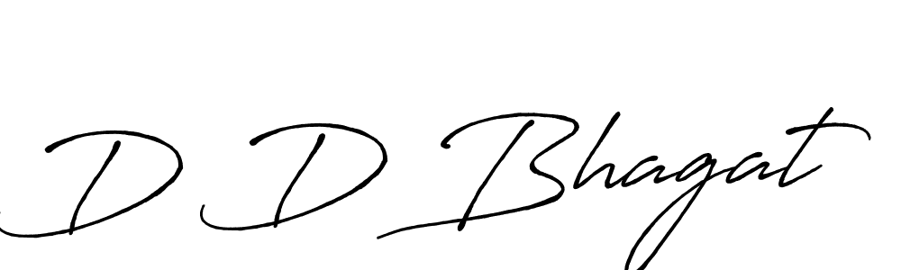 Create a beautiful signature design for name D D Bhagat. With this signature (Antro_Vectra_Bolder) fonts, you can make a handwritten signature for free. D D Bhagat signature style 7 images and pictures png