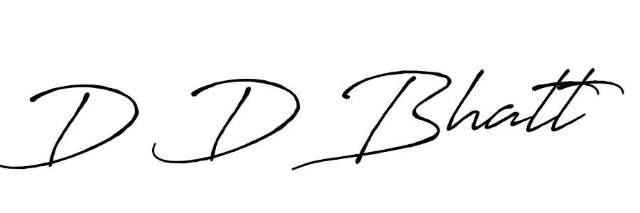 D D Bhatt stylish signature style. Best Handwritten Sign (Antro_Vectra_Bolder) for my name. Handwritten Signature Collection Ideas for my name D D Bhatt. D D Bhatt signature style 7 images and pictures png