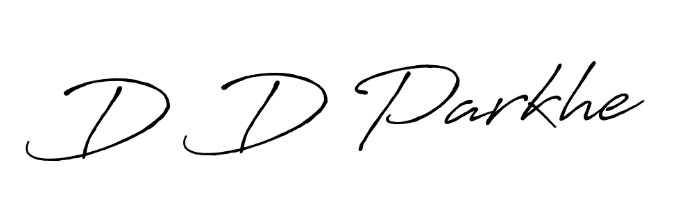 D D Parkhe stylish signature style. Best Handwritten Sign (Antro_Vectra_Bolder) for my name. Handwritten Signature Collection Ideas for my name D D Parkhe. D D Parkhe signature style 7 images and pictures png