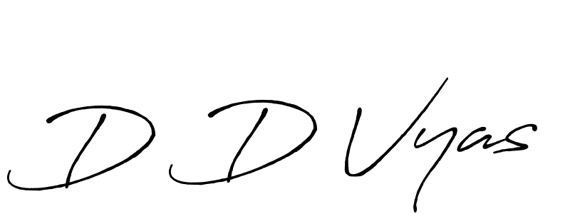Also You can easily find your signature by using the search form. We will create D D Vyas name handwritten signature images for you free of cost using Antro_Vectra_Bolder sign style. D D Vyas signature style 7 images and pictures png