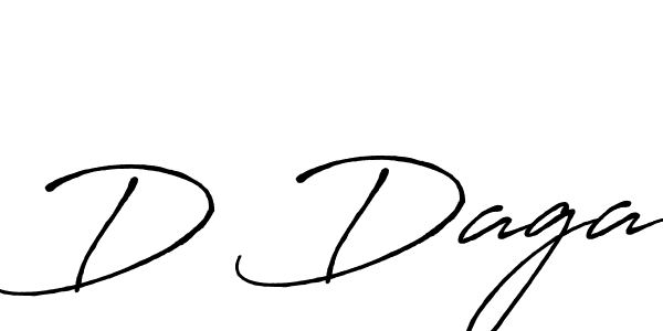 How to make D Daga name signature. Use Antro_Vectra_Bolder style for creating short signs online. This is the latest handwritten sign. D Daga signature style 7 images and pictures png