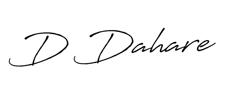 Also we have D Dahare name is the best signature style. Create professional handwritten signature collection using Antro_Vectra_Bolder autograph style. D Dahare signature style 7 images and pictures png