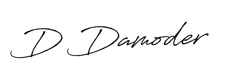 D Damoder stylish signature style. Best Handwritten Sign (Antro_Vectra_Bolder) for my name. Handwritten Signature Collection Ideas for my name D Damoder. D Damoder signature style 7 images and pictures png