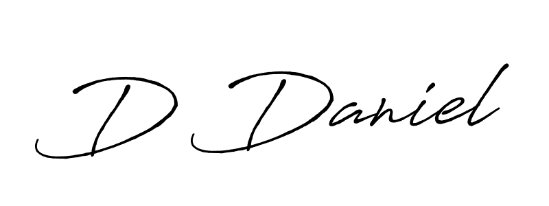 You should practise on your own different ways (Antro_Vectra_Bolder) to write your name (D Daniel) in signature. don't let someone else do it for you. D Daniel signature style 7 images and pictures png