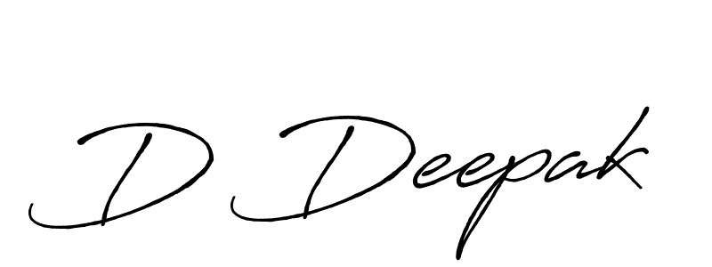 Design your own signature with our free online signature maker. With this signature software, you can create a handwritten (Antro_Vectra_Bolder) signature for name D Deepak. D Deepak signature style 7 images and pictures png