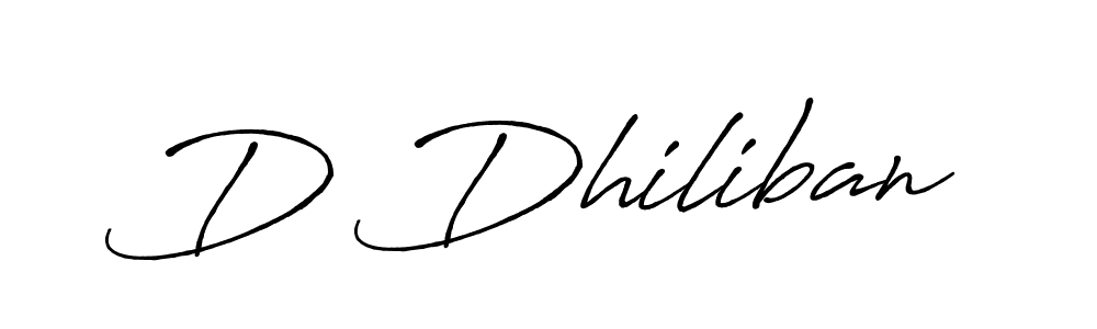 Use a signature maker to create a handwritten signature online. With this signature software, you can design (Antro_Vectra_Bolder) your own signature for name D Dhiliban. D Dhiliban signature style 7 images and pictures png