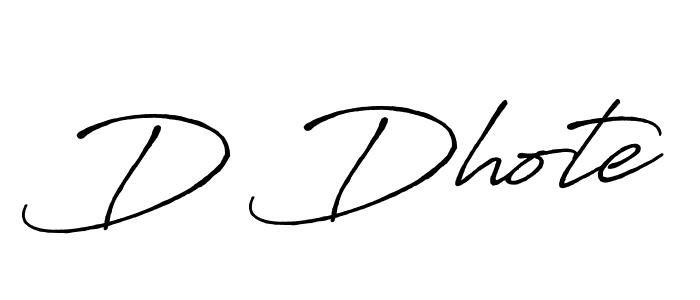 Make a beautiful signature design for name D Dhote. Use this online signature maker to create a handwritten signature for free. D Dhote signature style 7 images and pictures png
