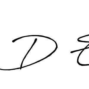 D E stylish signature style. Best Handwritten Sign (Antro_Vectra_Bolder) for my name. Handwritten Signature Collection Ideas for my name D E. D E signature style 7 images and pictures png
