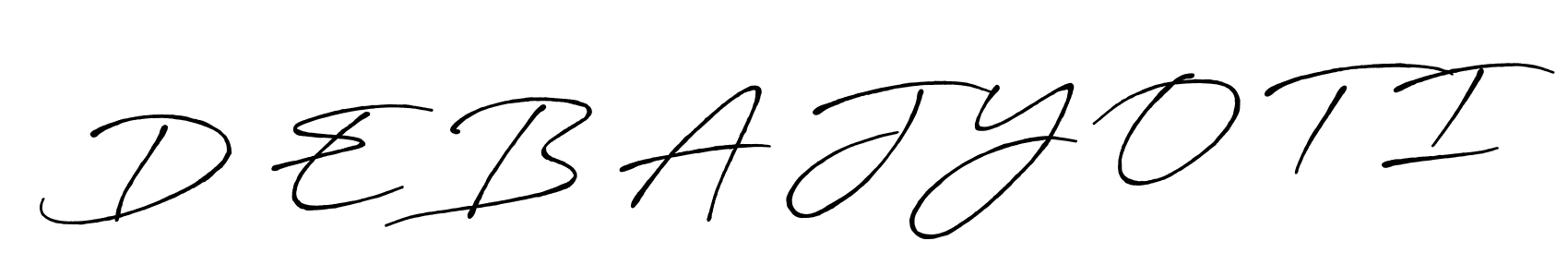 Also we have D E B A J Y O T I name is the best signature style. Create professional handwritten signature collection using Antro_Vectra_Bolder autograph style. D E B A J Y O T I signature style 7 images and pictures png