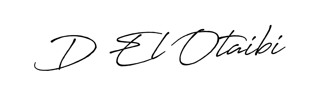 Make a beautiful signature design for name D El Otaibi. With this signature (Antro_Vectra_Bolder) style, you can create a handwritten signature for free. D El Otaibi signature style 7 images and pictures png