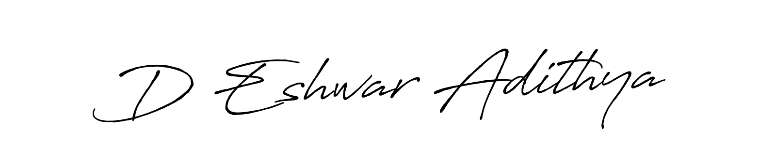 The best way (Antro_Vectra_Bolder) to make a short signature is to pick only two or three words in your name. The name D Eshwar Adithya include a total of six letters. For converting this name. D Eshwar Adithya signature style 7 images and pictures png