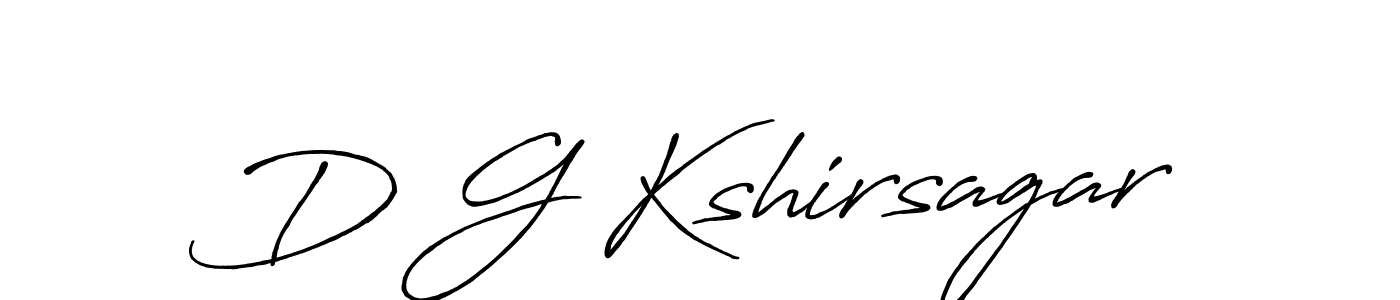 Make a beautiful signature design for name D G Kshirsagar. With this signature (Antro_Vectra_Bolder) style, you can create a handwritten signature for free. D G Kshirsagar signature style 7 images and pictures png