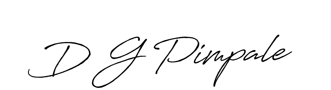 D G Pimpale stylish signature style. Best Handwritten Sign (Antro_Vectra_Bolder) for my name. Handwritten Signature Collection Ideas for my name D G Pimpale. D G Pimpale signature style 7 images and pictures png