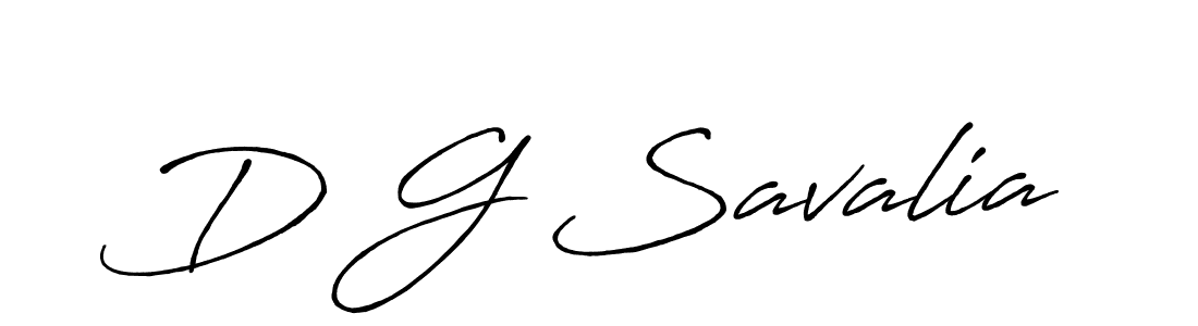 How to make D G Savalia name signature. Use Antro_Vectra_Bolder style for creating short signs online. This is the latest handwritten sign. D G Savalia signature style 7 images and pictures png