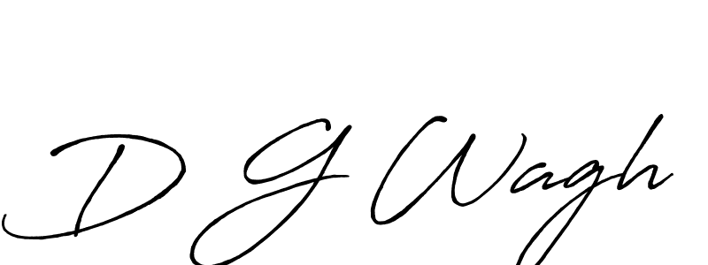 Also we have D G Wagh name is the best signature style. Create professional handwritten signature collection using Antro_Vectra_Bolder autograph style. D G Wagh signature style 7 images and pictures png