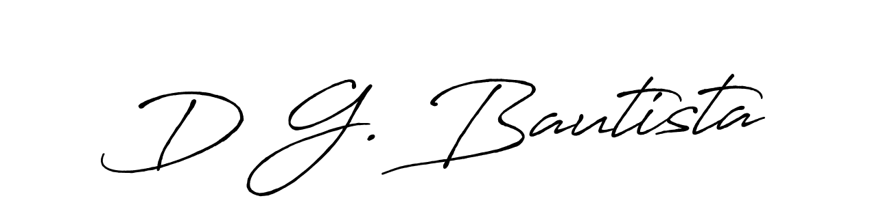 Use a signature maker to create a handwritten signature online. With this signature software, you can design (Antro_Vectra_Bolder) your own signature for name D G. Bautista. D G. Bautista signature style 7 images and pictures png