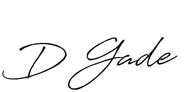 Design your own signature with our free online signature maker. With this signature software, you can create a handwritten (Antro_Vectra_Bolder) signature for name D Gade. D Gade signature style 7 images and pictures png