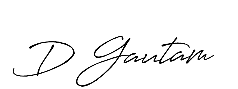 Make a beautiful signature design for name D Gautam. With this signature (Antro_Vectra_Bolder) style, you can create a handwritten signature for free. D Gautam signature style 7 images and pictures png