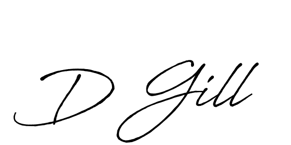 D Gill stylish signature style. Best Handwritten Sign (Antro_Vectra_Bolder) for my name. Handwritten Signature Collection Ideas for my name D Gill. D Gill signature style 7 images and pictures png